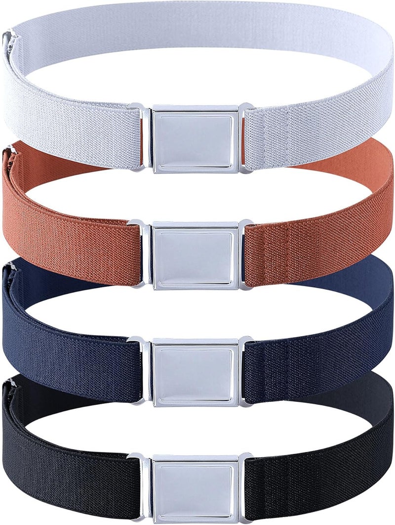 Kajeer Kids Boy Belt Magnetic Belts Adjustable Elastic Belt Magnetic Buckle for Boys Girls(4 PCS) - Image 1